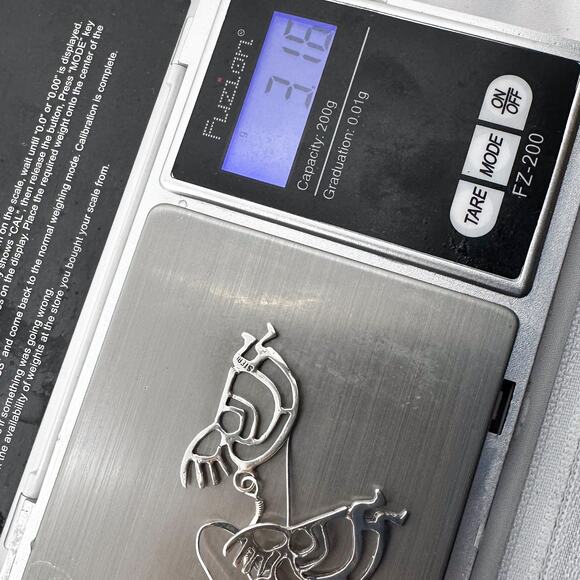 925 Sterling Silver Kokopelli Earrings 1.5" Southwestern Dangle French Wire 3.1g - Picture 9 of 9